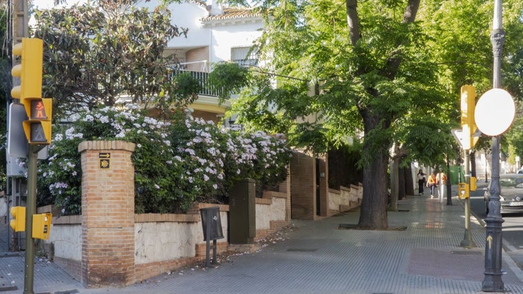Una de las conchas peregrinas que marcan el Camino de Santiago en Huelva
