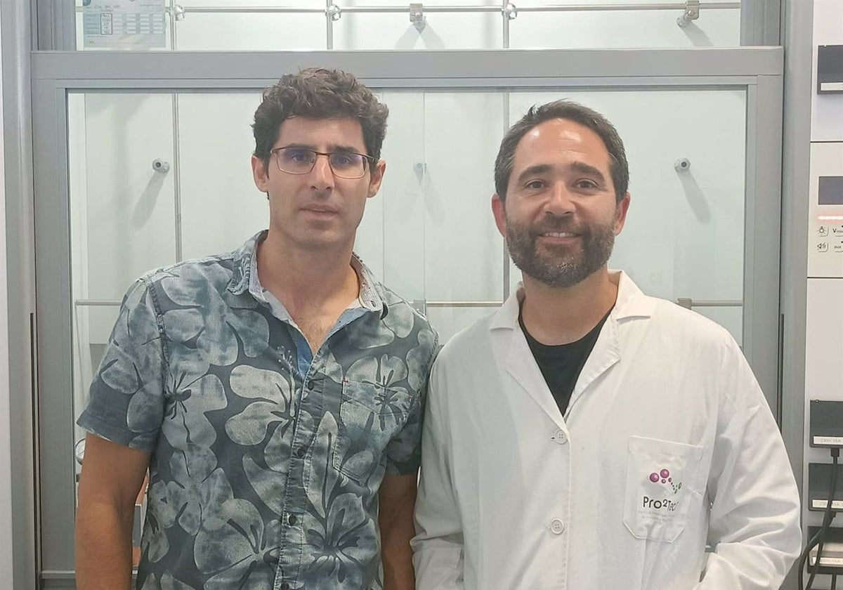 Los investigadores de la UHU, José Enrique Martín Alfonso (izquierda) y Manuel Trejo Cáceres, autores del artículo