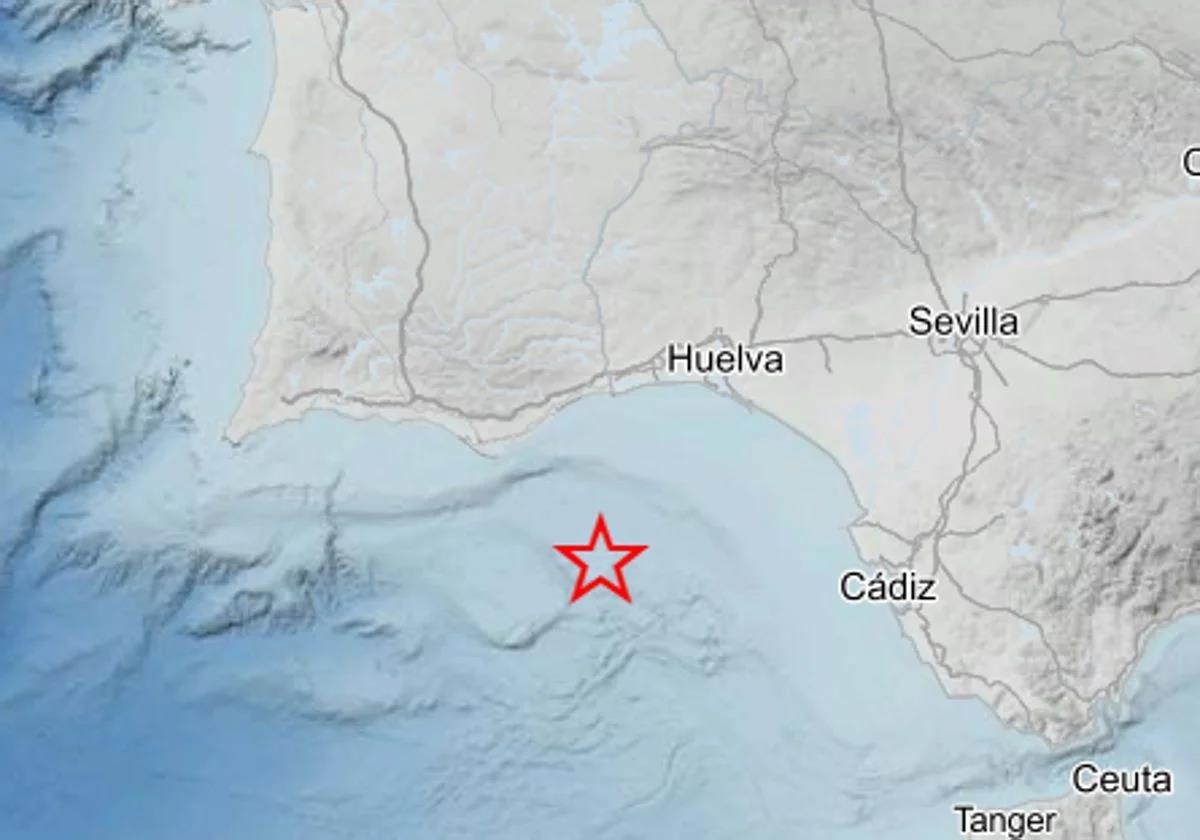 Origen de un terremoto que hubo este verano en el Golfo de Cádiz, llegando también a la provincia de Huelva