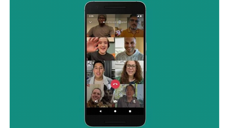 Imagen de archivo de una videollamada grupal de WhatsApp