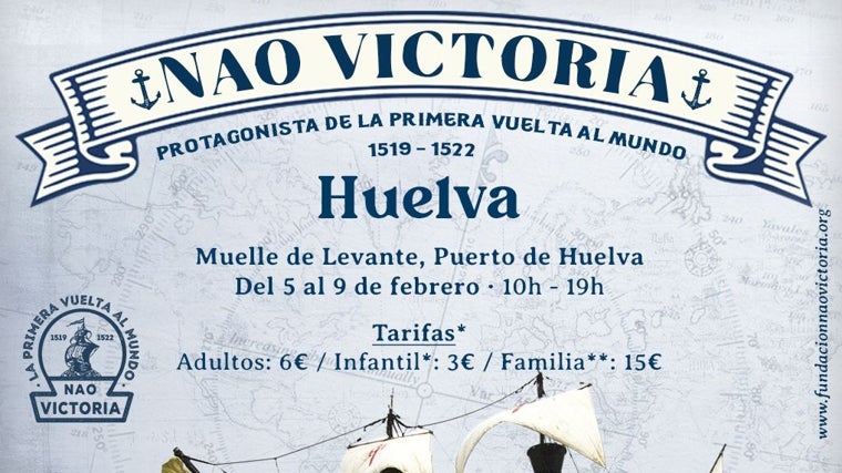 La Nao Victoria ya está en Huelva: horarios para visitarla y precios