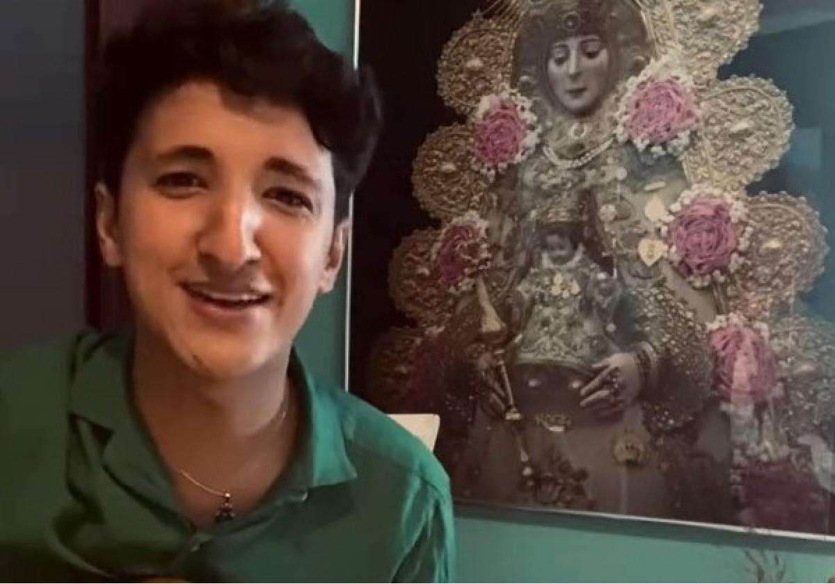 Captura de pantalla del vídeo de TikTok compartido por el joven onubense