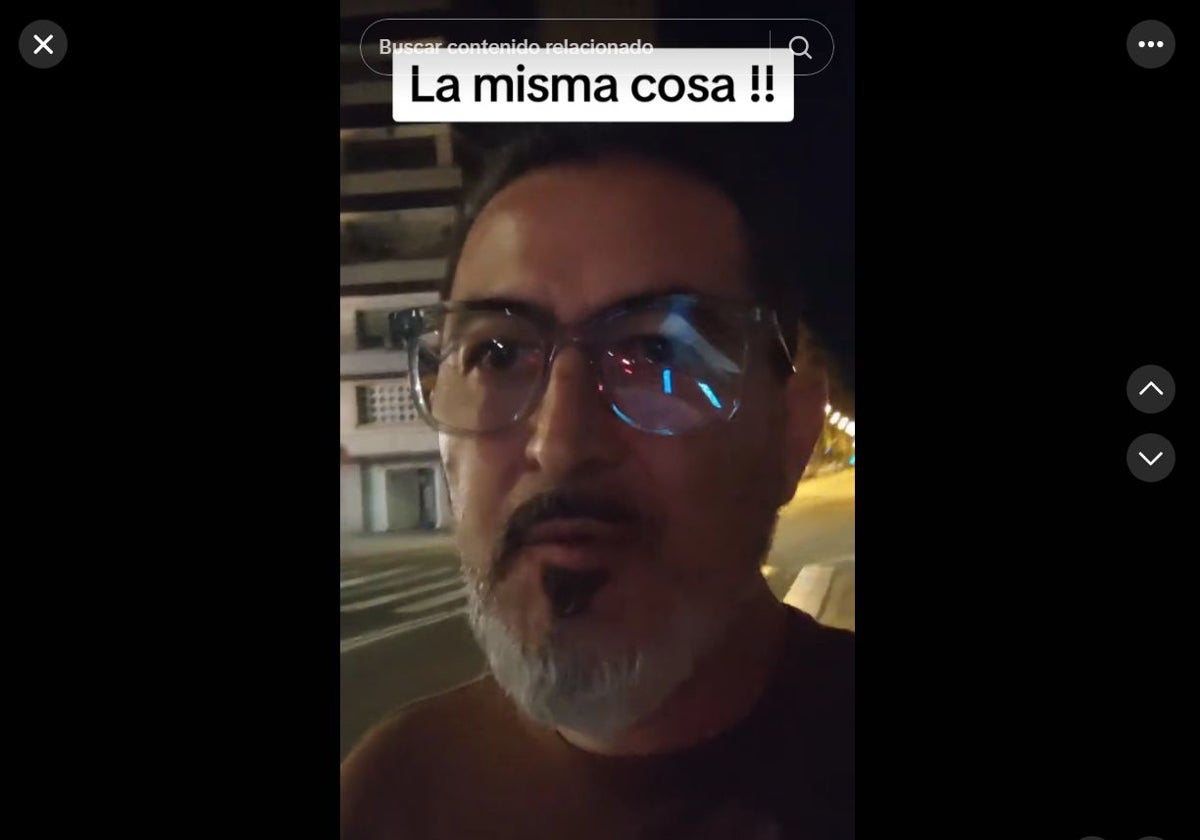 El investigador costarricense en el vídeo que subió a TikTok