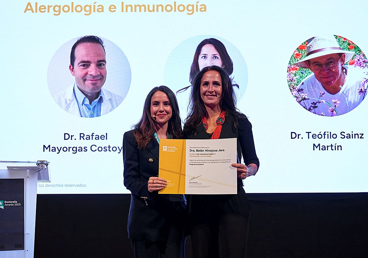 El reconocimiento a Belén Hinojosa en la gala celebrada en Barcelona