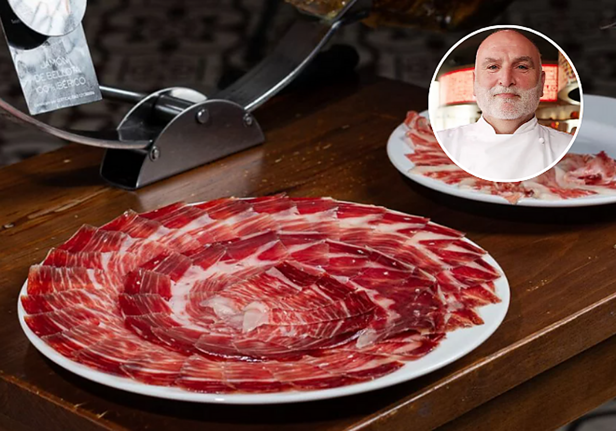 El chef José Andrés muestra su indignación por un ranking que excluye el jamón de Jabugo de los mejores jamones del mundo