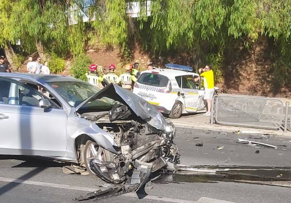 Imagen del accidente ocurrido junto al Barrio Obrero de Huelva