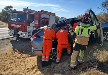 Accidente en Huelva: Varios heridos en un choque entre tres vehículos en El Cruce