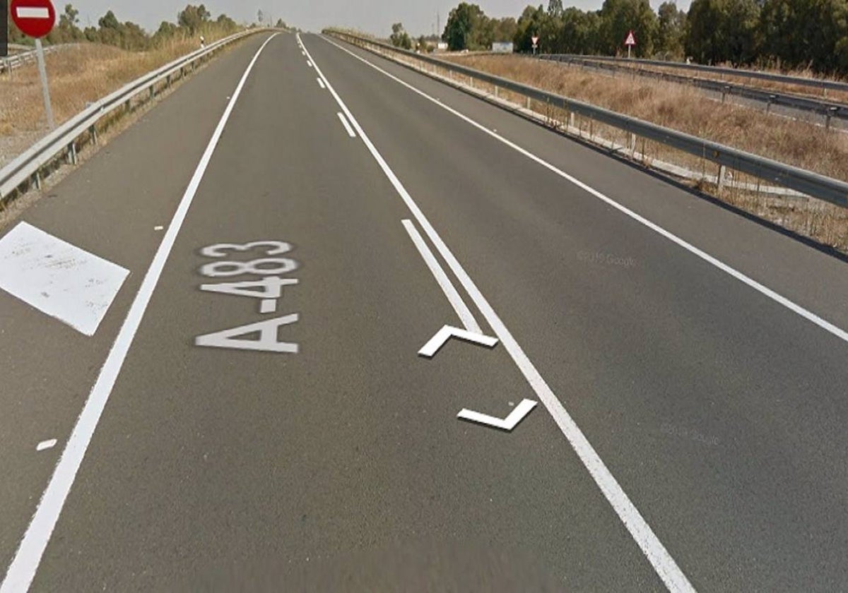 Carretera de Almonte a El Rocío, donde fue murió atropellado un hombre