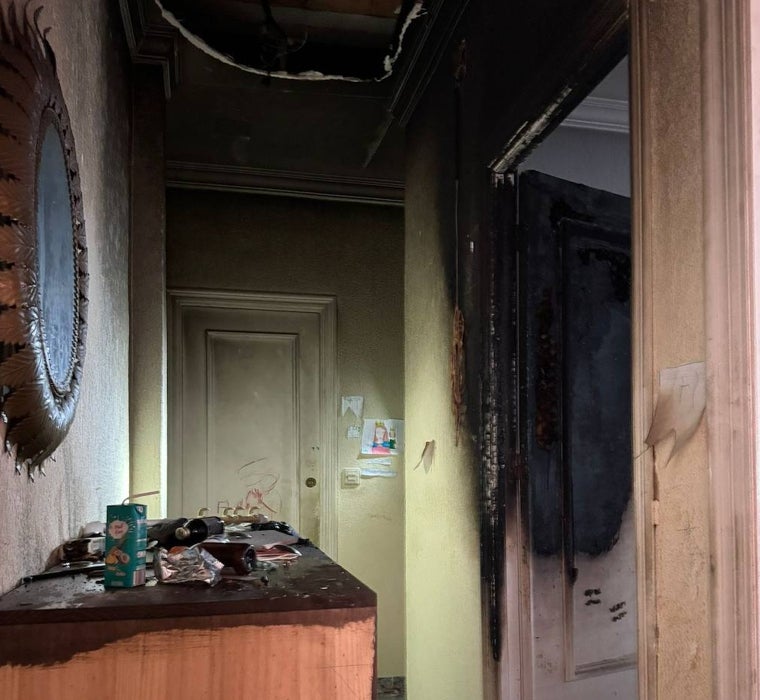 La vivienda incendiada en La Palma del Condado
