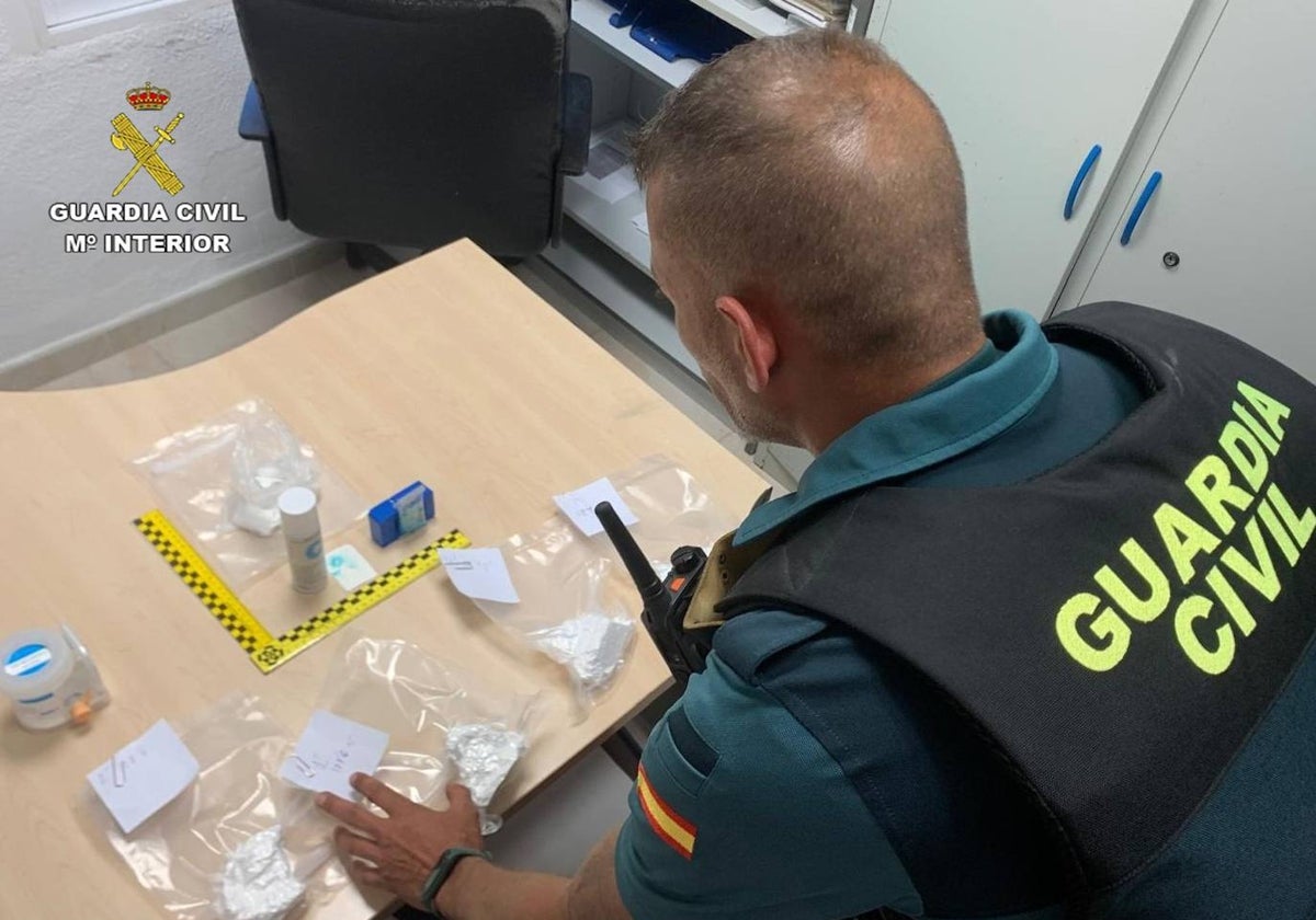 La cocaína intervenida en un control en Gibraleón