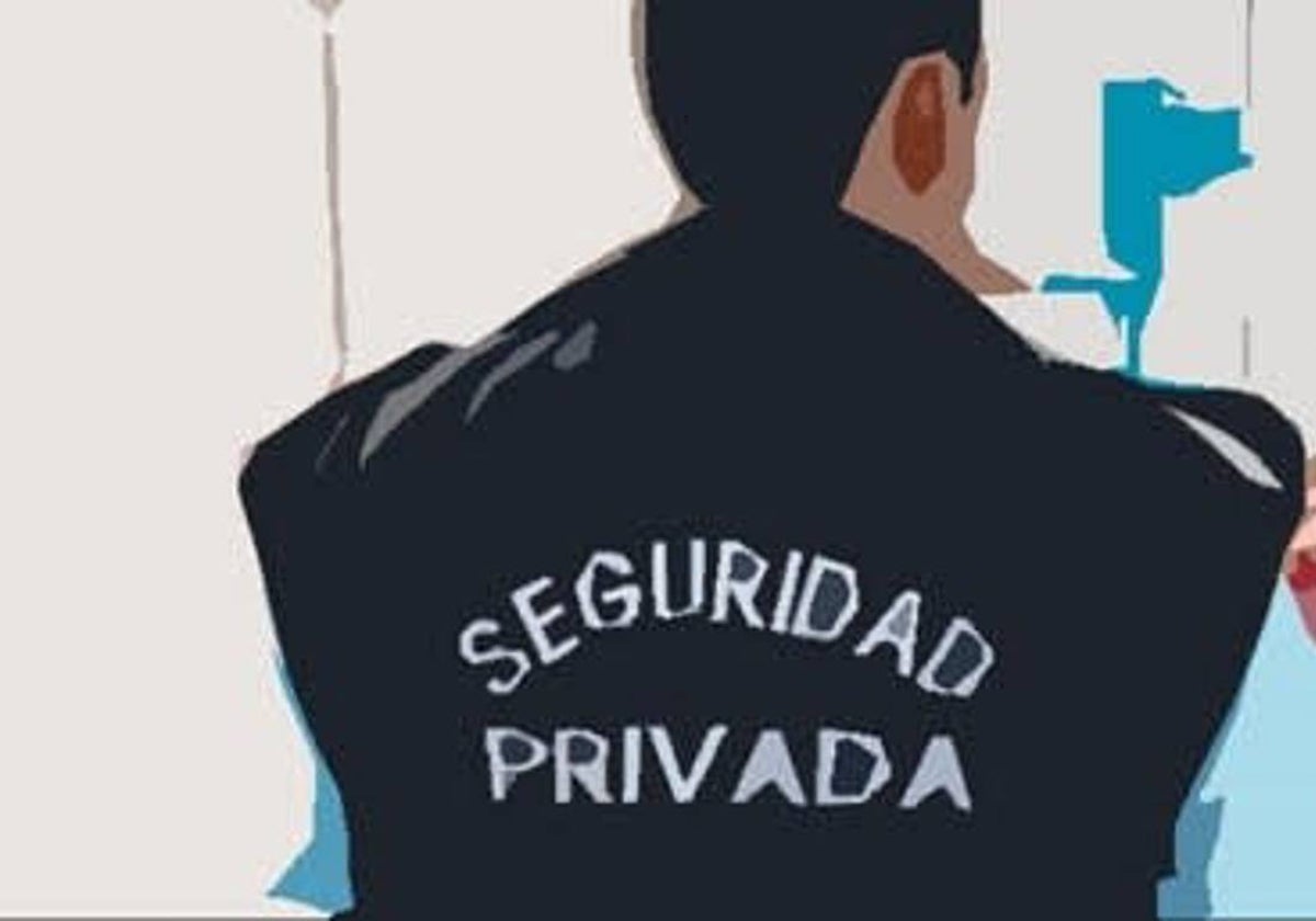 Un vigilante de seguridad privada