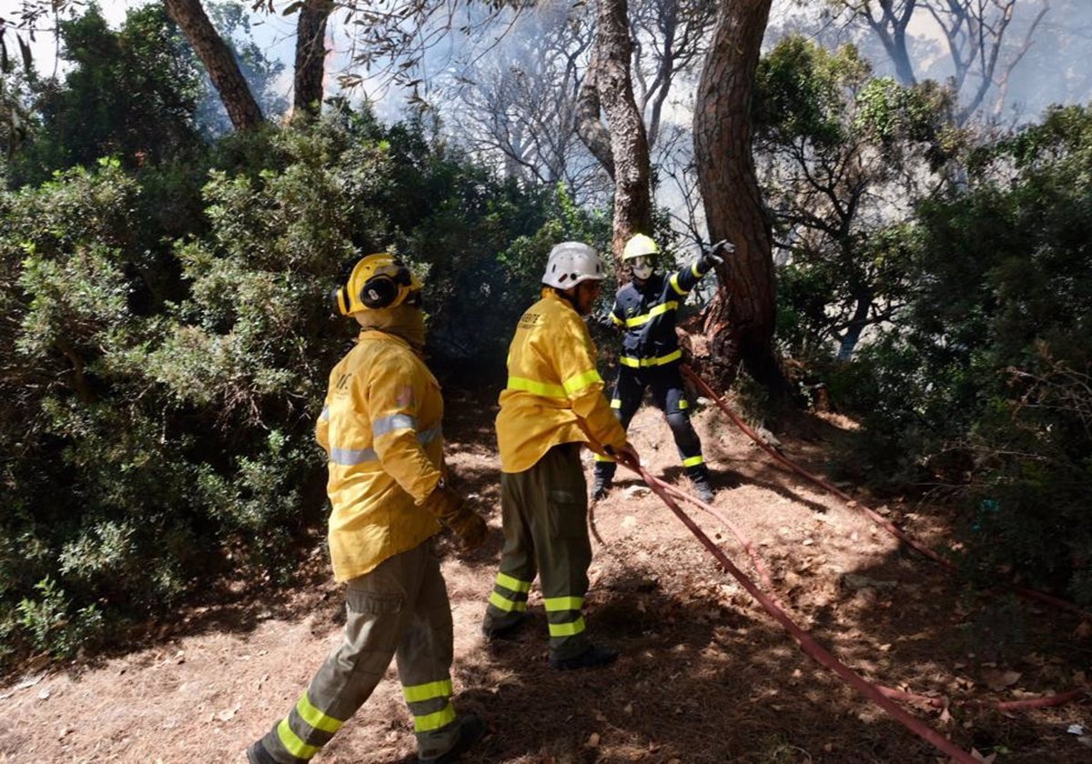 Bomberos forestales del Plan Infoca en una imagen de archivo