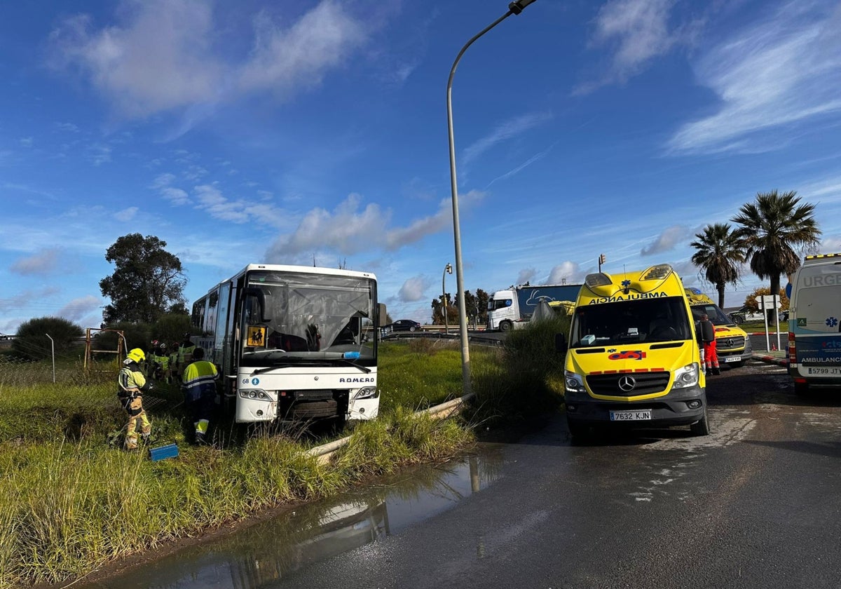 El autobús accidentado