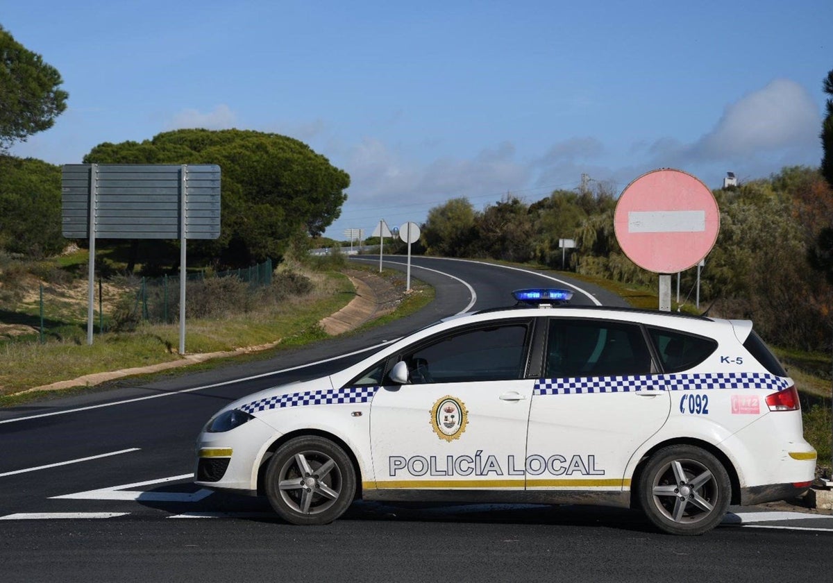 Control de tráfico en Punta Umbría