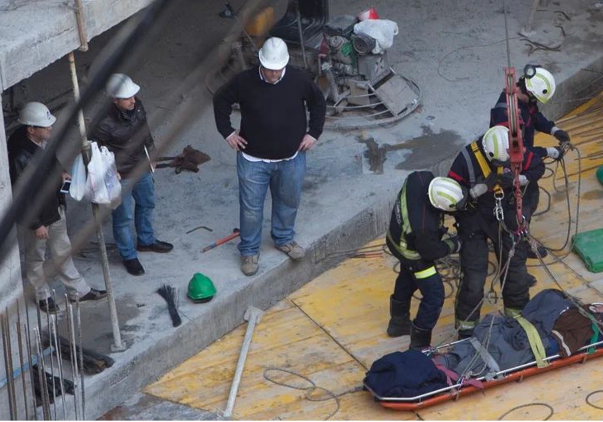 Imagen de archivo de un accidente laboral