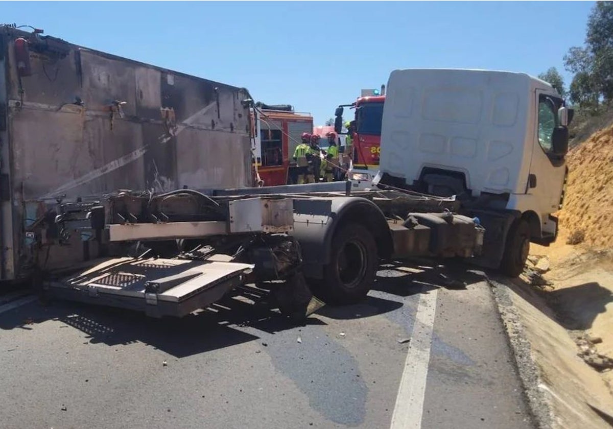 Imagen de archivo de un accidente de camión en Huelva