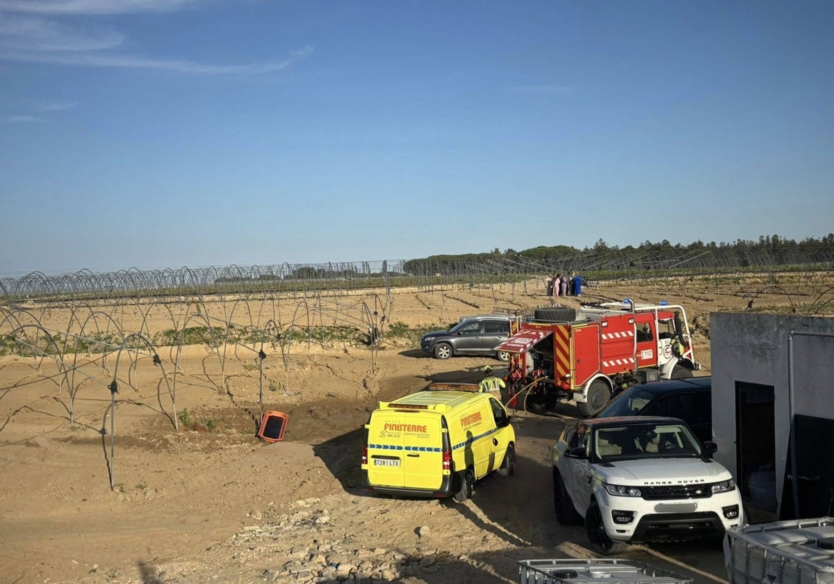 Trabajos de rescate del cuerpo hallado
