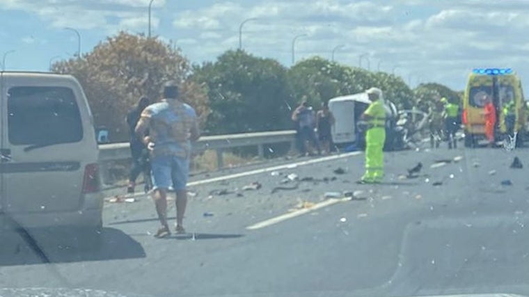 Fotografía captada instantes después del accidente
