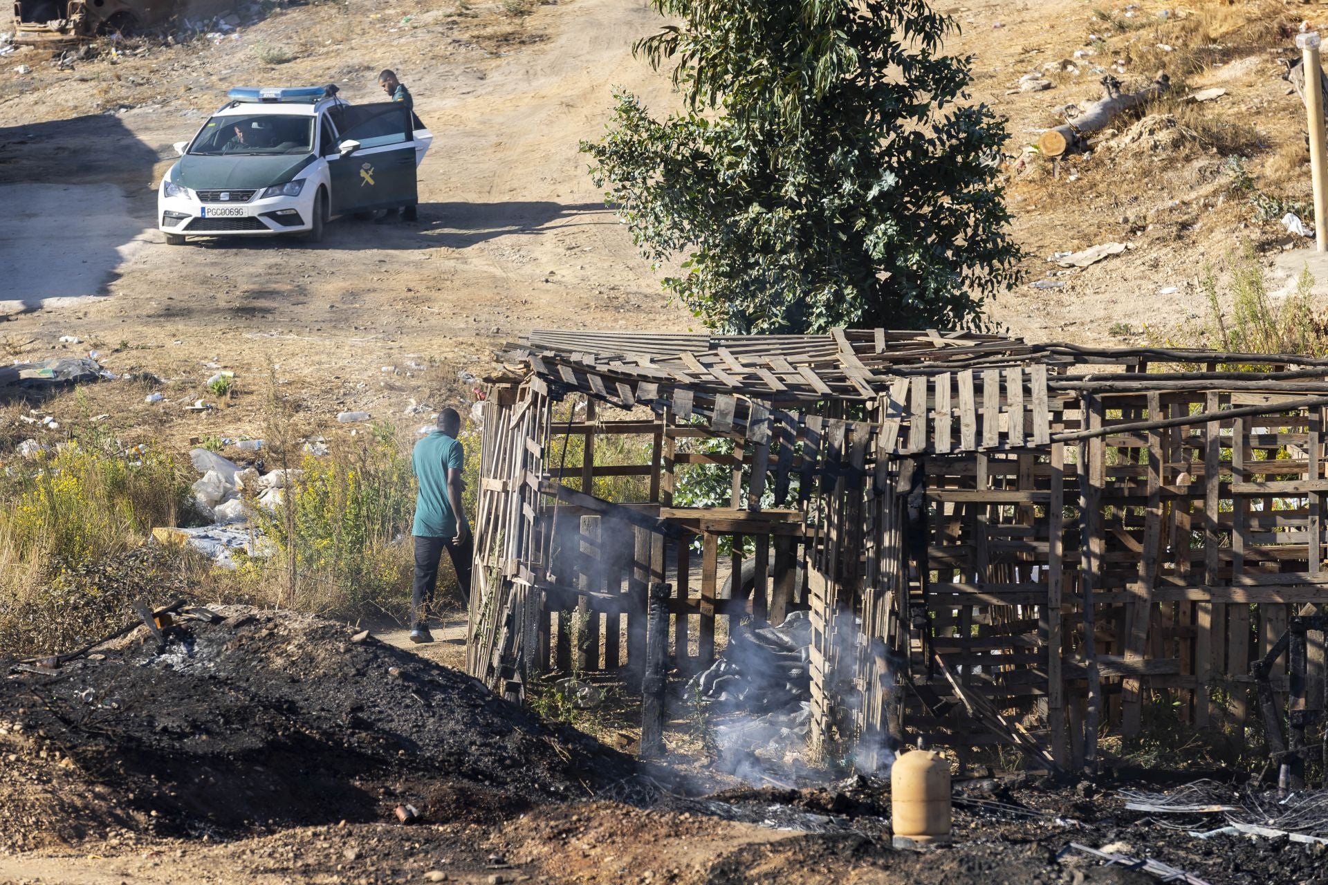Así ha quedado el asentamiento chabolista de Palos tras el nuevo incendio