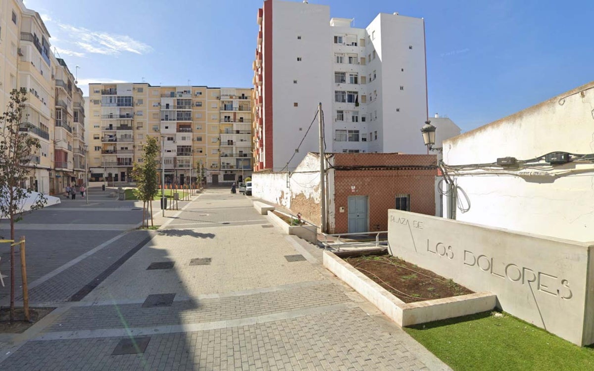 La plaza de los Dolores, junto al lugar donde ocurrieron los hechos