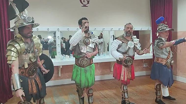 En camerinos con el cuarteto del Gago