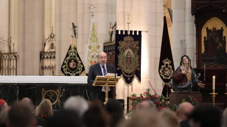 Ángel Expósito, en el pregón de la Semana Santa de Madrid 2023