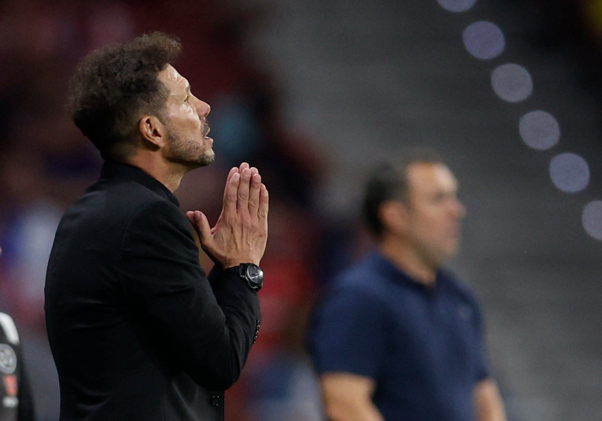 Simeone en el partido ante el Cádiz