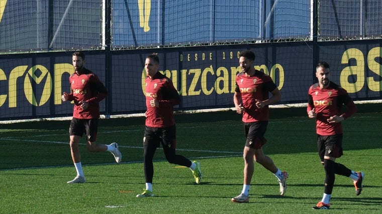 José Mari durante un entrenamiento a finales del mes de enero.