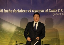 Quique Pina: «Debo ser el máximo accionista del Cádiz CF»