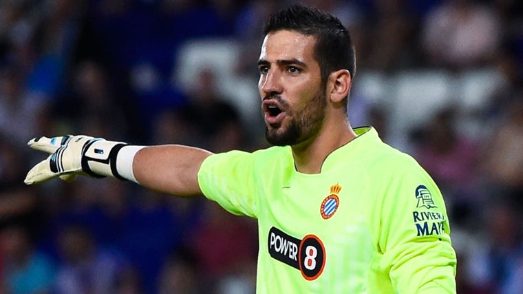 Kiko Casilla durante su etapa en el Espanyol.