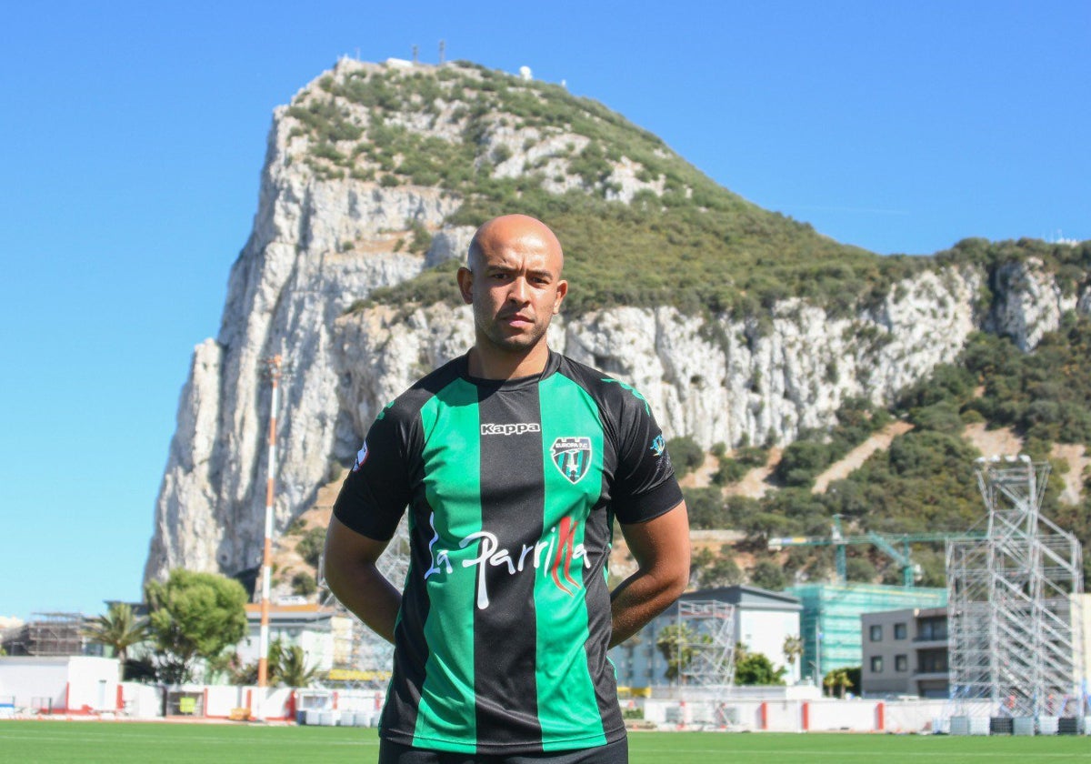 Jason Pusey durante su etapa en el Europa FC de Gibraltar.