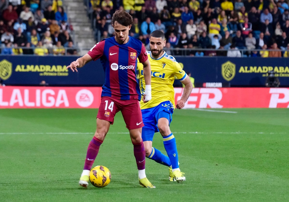 Aiham Ousou durante su etapa en el Cádiz CF.