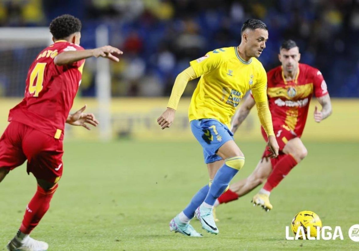 Cristian Herrera frente al Getafe CF