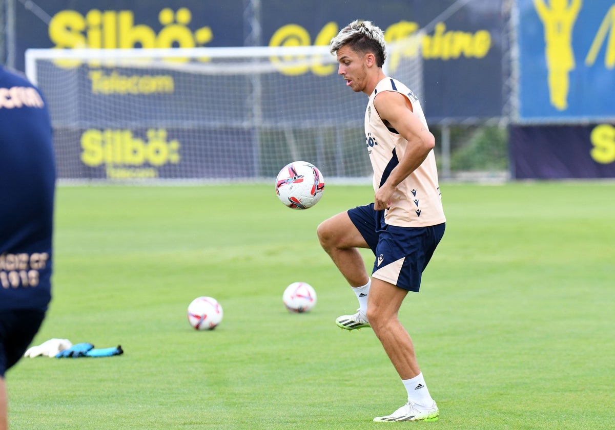 Iván Alejo, en un entrenamiento.