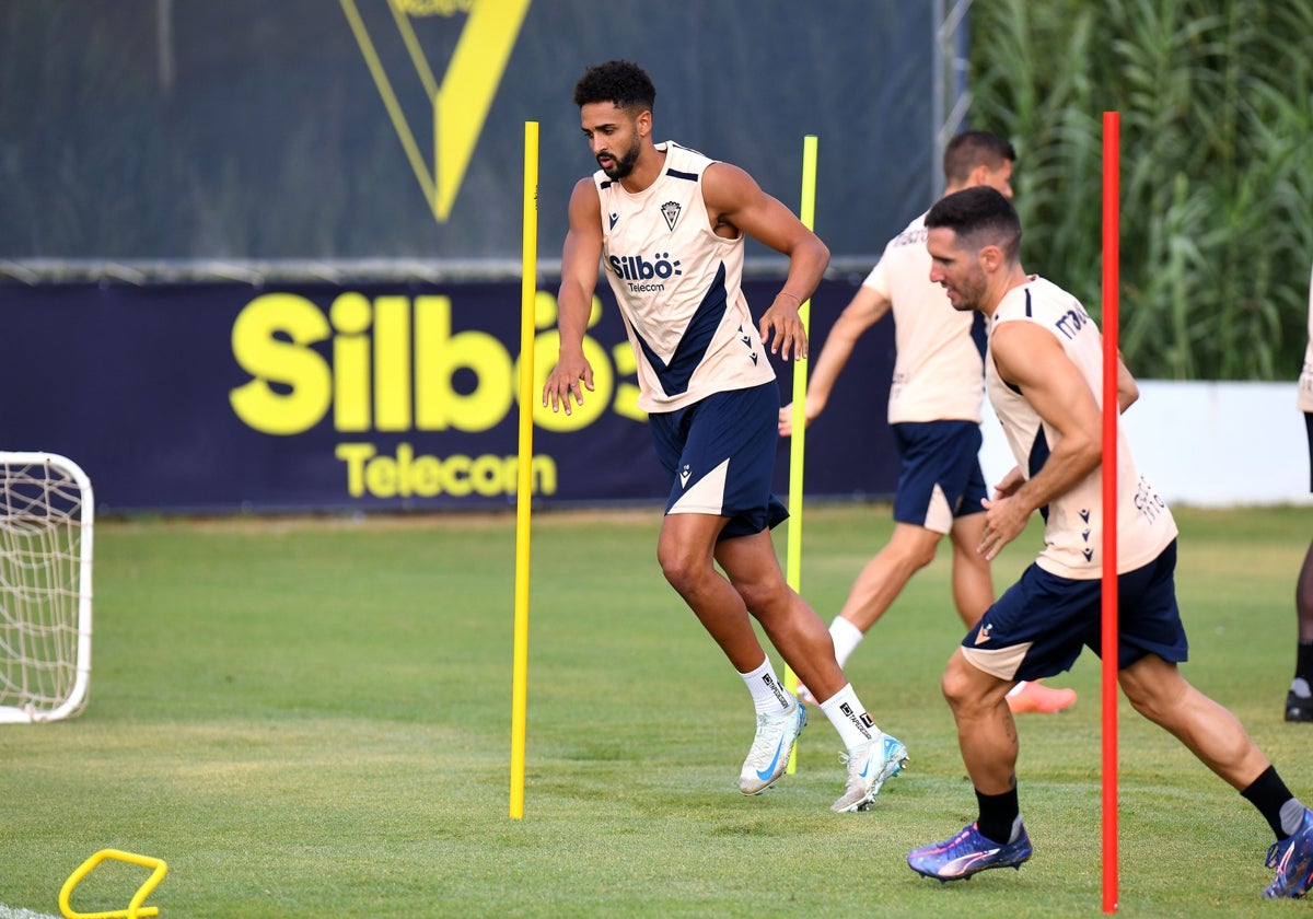 Chris Ramos y Zaldua, en un entrenamiento de esta semana.