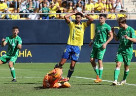 La pizarra del Cádiz 0-1 Racing de Santander