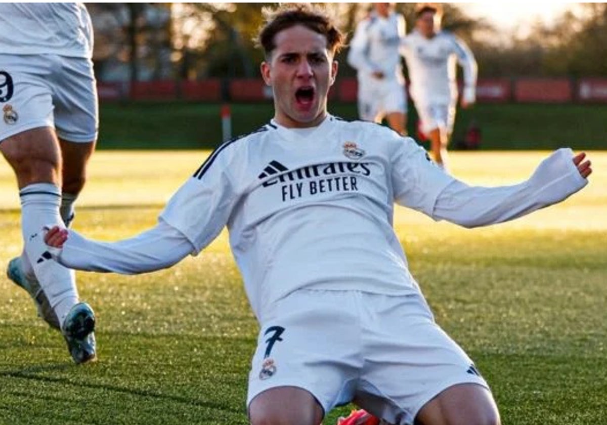 Yáñez celebra el gol de la victoria de los de Arbeloa.