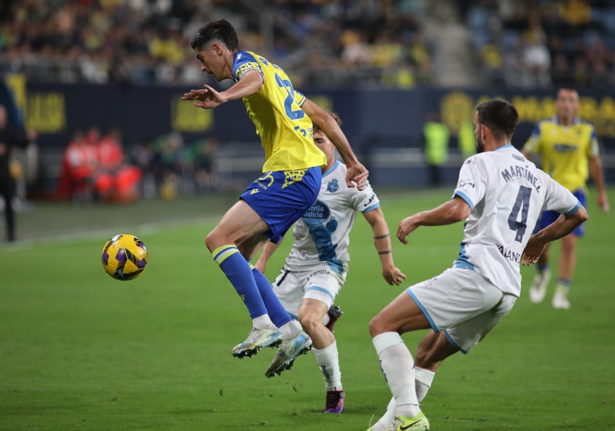 Carlos Fernández, en un momento del partido