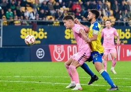 La pizarra del Cádiz 0-1 Eldense