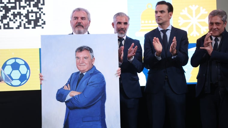 Manuel Vizcaíno, presidente del Cádiz CF, durante la reciente Comida de Navidad del Cádiz CF.