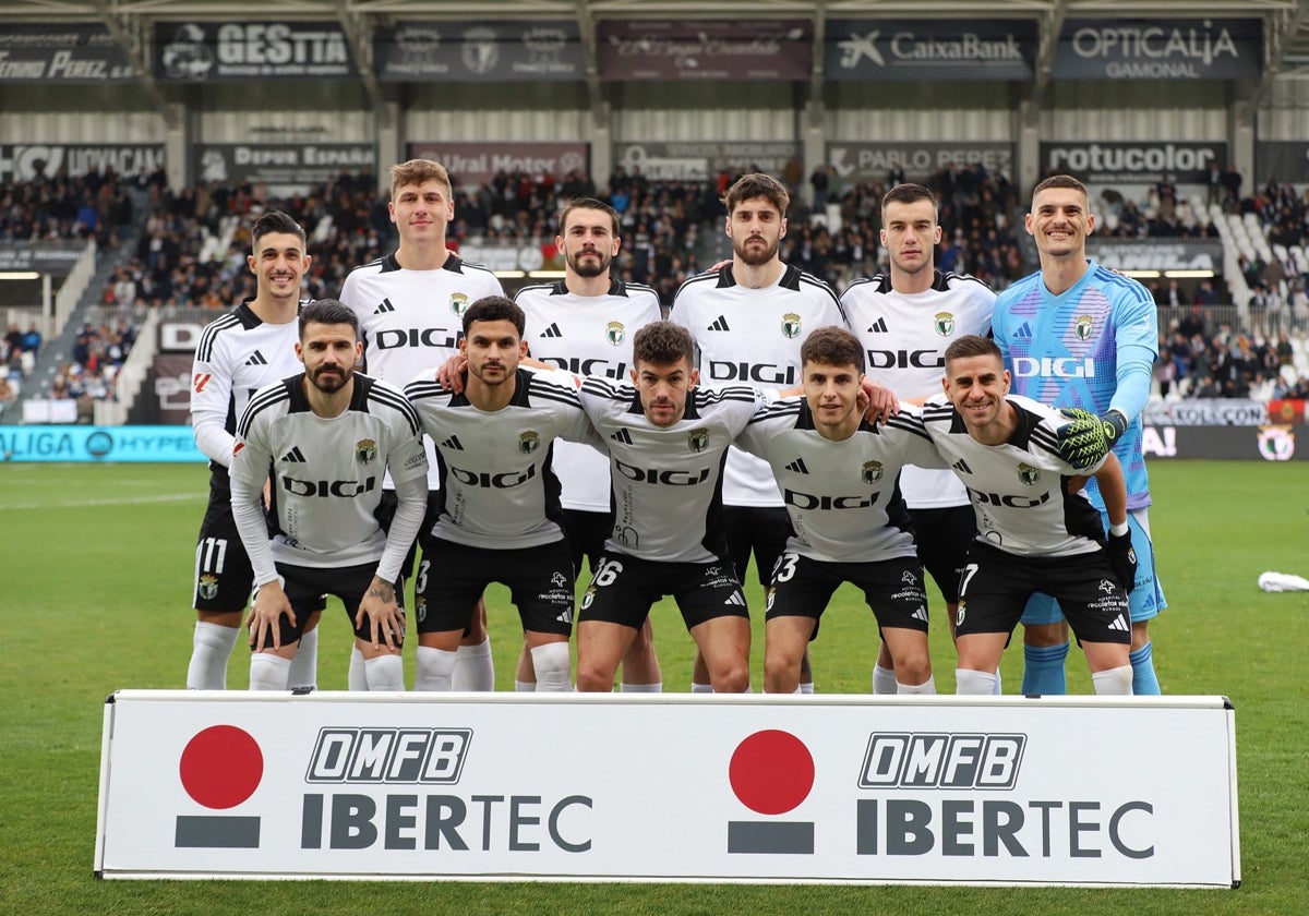 Once del Burgos ante el Málaga