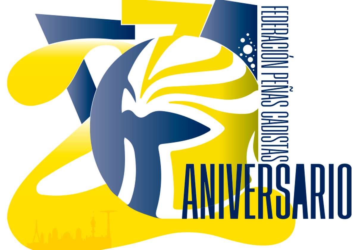 Logo conmemorativo del XX Aniversario de la Federación de Peñas del Cádiz CF (FPC).