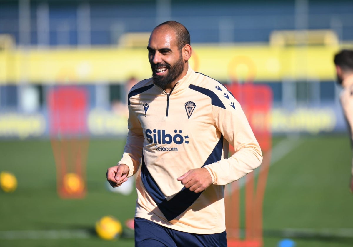 Fali, durante una sesión de entrenamiento