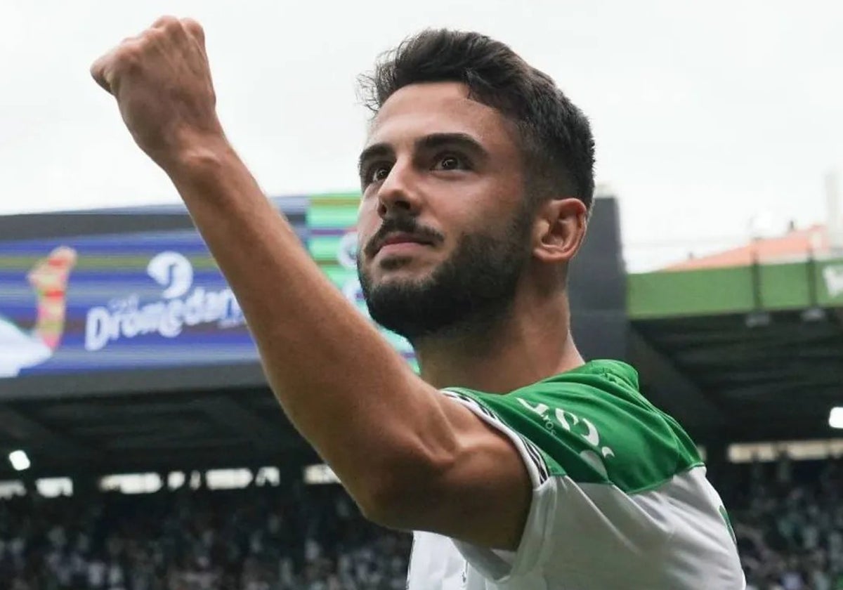 Andrés Martín, máximo goleador del Racing de Santander esta temporada.