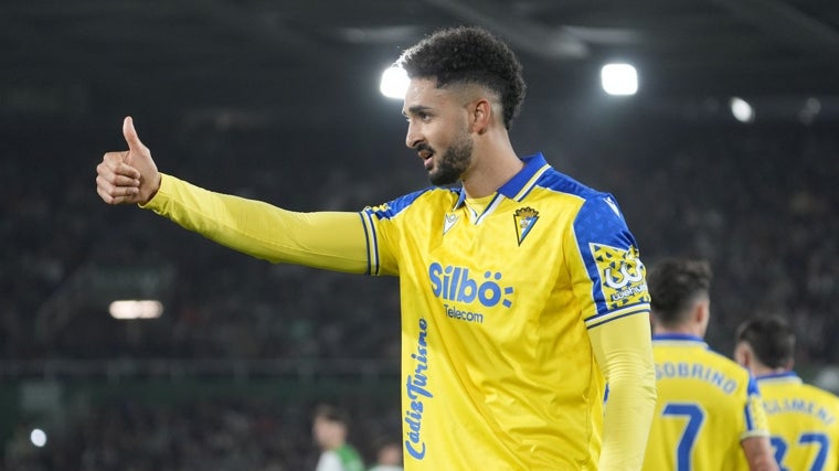 Chris Ramos, delantero del Cádiz CF.