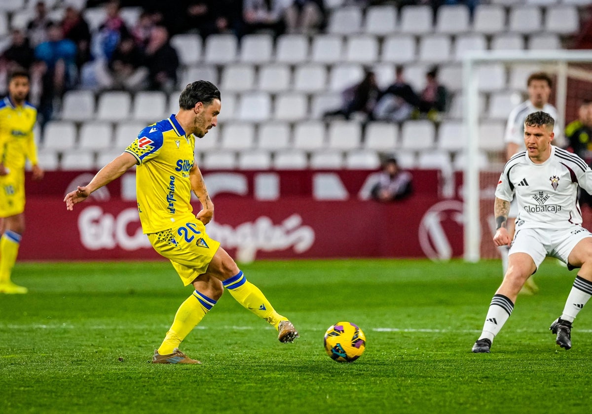 Iza Carcelén, durante el Albacete - Cádiz