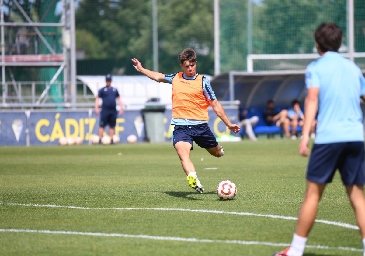 Nacho Vizcaíno, durante un entrenamiento