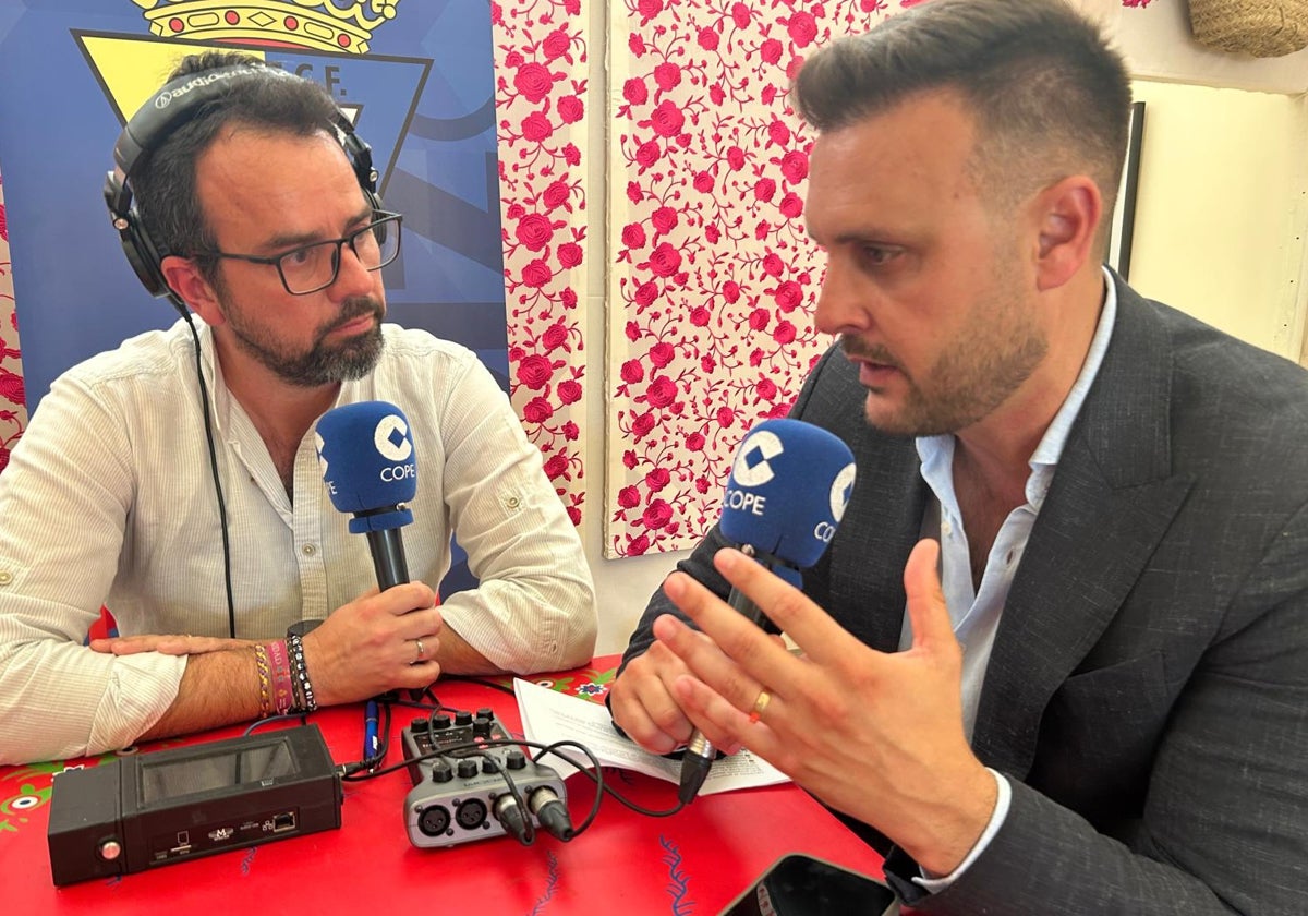 Juan Cala durante la entrevista en COPE Cádiz.