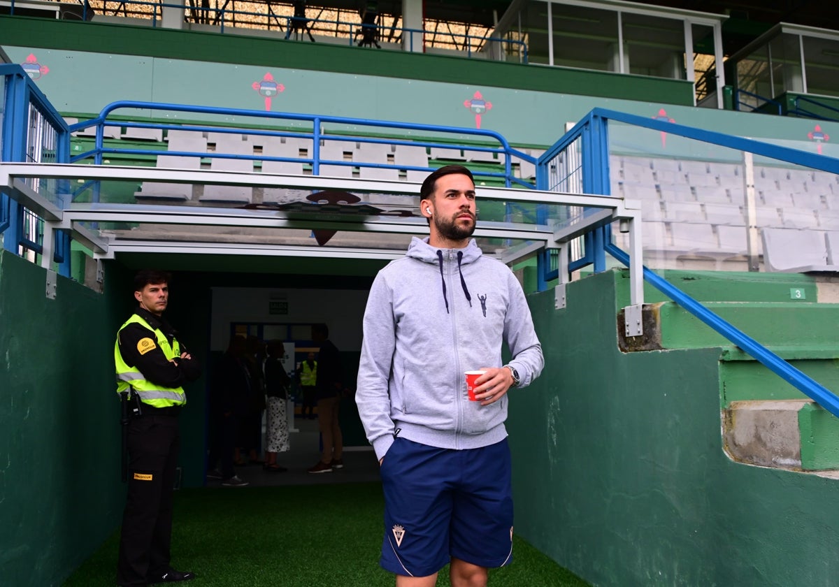 Caro, en A Malata, donde jugó su último encuentro con la elástica del Cádiz CF.