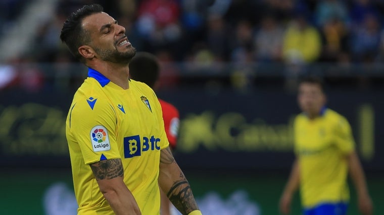 El delantero Álvaro Negredo estuvo tres temporadas y media en el Cádiz CF.